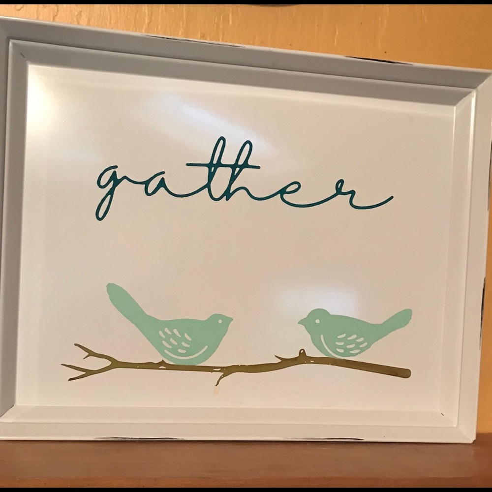 Hand decorated tray